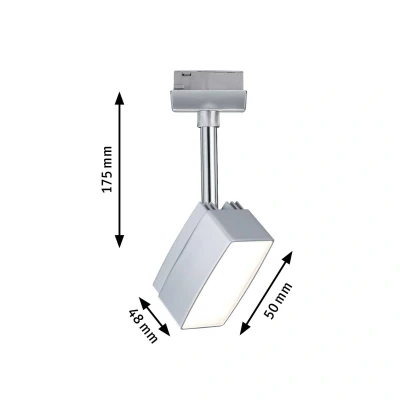 Abbildung von Paulmann Schienensystem Leuchten »URail Schienenspot Pedal Einzelspot 395lm 5W 2700K 230V Chrom matt«, (1 tlg.)