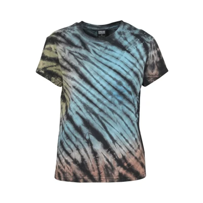 Abbildung von Urban Classics Ladies TIE DYE Boyfriend TEE Tshirt print, Damen, Größe: XL, Black