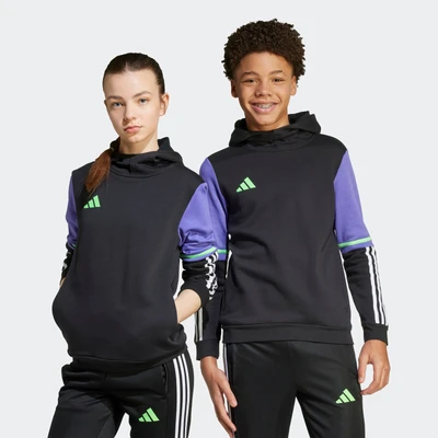 Abbildung von adidas Performance F50 Hoodie Youth Unisex Sweatshirt für Kinder, Größe: 140, Black/purple