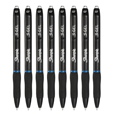 Abbildung von Sharpie S Gel Gelschreiber Mittlere Spitze (0,7 mm) blaue Tinte 8 Stück