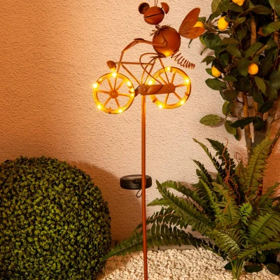 Abbildung von näve LED Solarleuchte, 1 flammig, Solar Erdspieß,braun,warmweiß, Decofigur