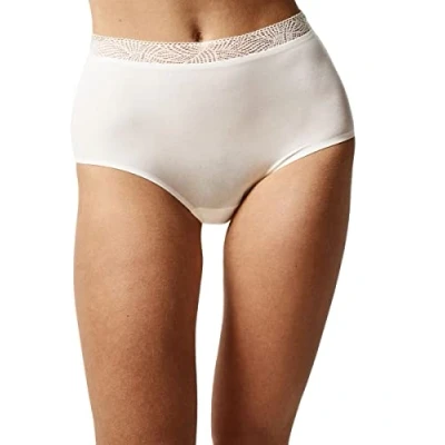 Abbildung von Chantelle Damen Spitze, weich, Stretch, hohe Taille Slip, elfenbeinfarben, Einheitsgröße