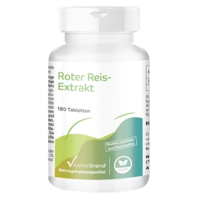 Abbildung von Roter Reis Extrakt Tabletten 180 Vegan 2,95mg Monacolin K pro Tablette ! FÜR 6 MONATE Vitamintrend®