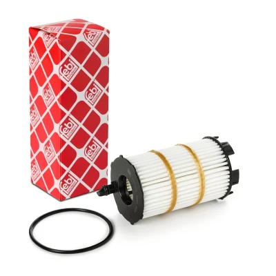 Abbildung von FEBI BILSTEIN 109708 Ölfilter mit Dichtring Filtereinsatz AUDI: A8 D4, A6 C6 Saloon, A4 B8 Avant, VOLKSWAGEN: Touareg I, II