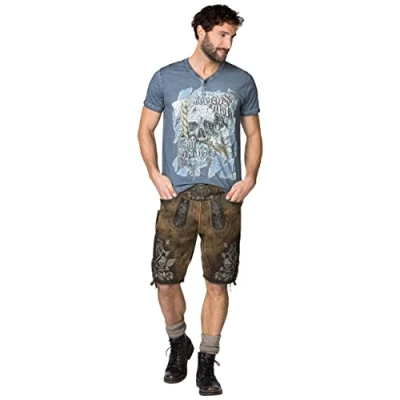 Abbildung von Stockerpoint Herren Bräu Trachtenshirt, Rauchblau, M