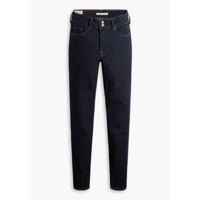 Abbildung von Levi&#039;s 711 Double Button Jeans Slim Fit, Damen, Größe: 24x28, Blue wave rinse