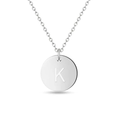 Abbildung von GD GOOD.designs Initialen Halskette Frauen Mädchen mit Gravur K Karina Karlotta Kristin Kordula Kai Karin Katharina Katja Katrin Kea Kerstin Kim Kimberly Kira Kirsten Karsten Keno Kevin Kilian Klaas