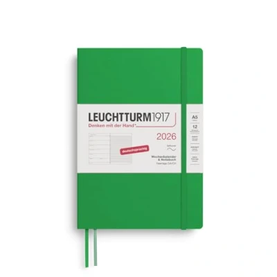 Abbildung von LEUCHTTURM1917 372497 Wochenkalender &amp; Notizbuch Medium (A5) 2026, 12 Monate, Softcover, Spring Leaf, Deutsch