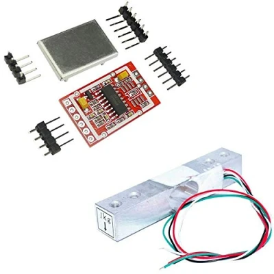 Abbildung von Aihasd 1KG Digitale Wägezelle Gewichtssensor Tragbar Elektronische Küchenwaage + HX711 AD Wägesensoren Wägemodul Metallschild Für Arduino