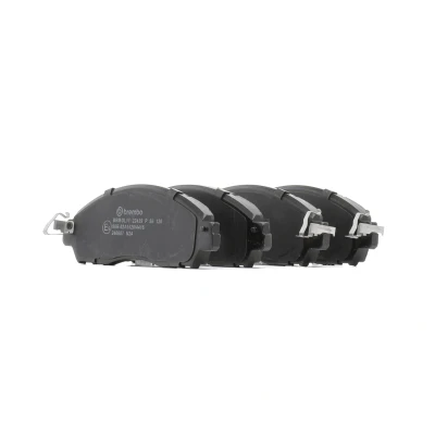 Abbildung von BREMBO P 56 120 Bremsbelagsatz mit akustischer Verschleißwarnung Anti Quietsch Blech ohne Zubehör NISSAN: Leaf II, NV200 / Evalia Minibus