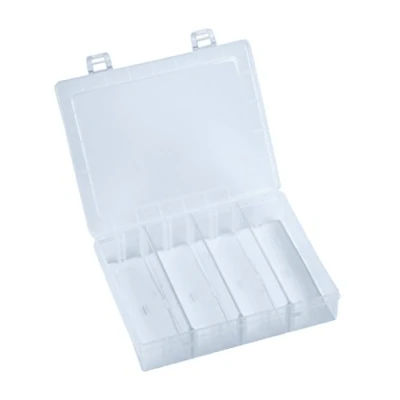 Abbildung von hünersdorff Sortimentskasten PP Eco ohne Fächer stabile Sortierbox für Schrauben und andere Kleinteile 14 x 18 4 cm, transparent