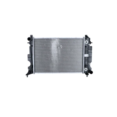 Abbildung von NRF 58109 Kühler, Motorkühlung Aluminium 500 345 32 mit Anbauteilen Kühlrippen gelötet