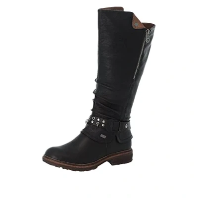 Abbildung von Rieker Cowboy/Bikerboot, Damen, Größe: 43, Schwarz/kastanie Schuhe