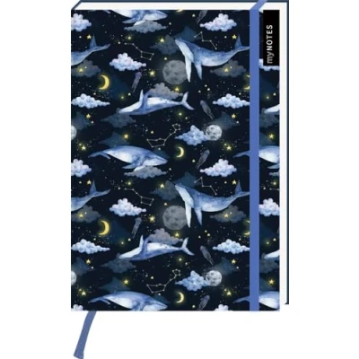 Abbildung von myNOTES Notizbuch A5: Cosmic Whale: Notebook medium, gepunktet, paginiert im Fantasy Design: Ideal als Journal, Planner oder Tagebuch