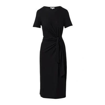 Abbildung von s.Oliver Knotendetail UND Raffung Jerseykleid, Damen, Größe: 32, Schwarz