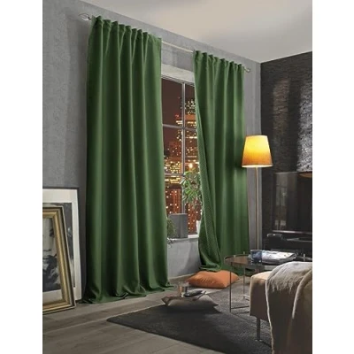 Abbildung von HOMEbasics Akustikvorhang Uni ACUSTICO Lärm , Hitze Kälte und Zugluft Schutz + abdunkelnd Natur 160 x 135 cm