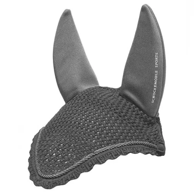 Abbildung von Schockemöhle Fliegenhaube Air Silent Grau/Melange Warmblut