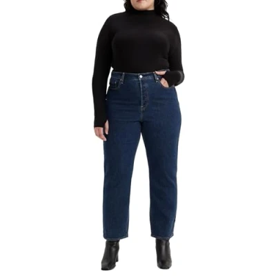 Abbildung von Levi&#039;s Damen Plus Size Ribcage Ankle Regular OR Straight, Salsa Dark Stone, 14 M