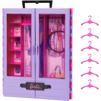 Abbildung von Barbie Kleiderschrank Puppenaccessoires für Kinder, Größe: One Size, Multicolor