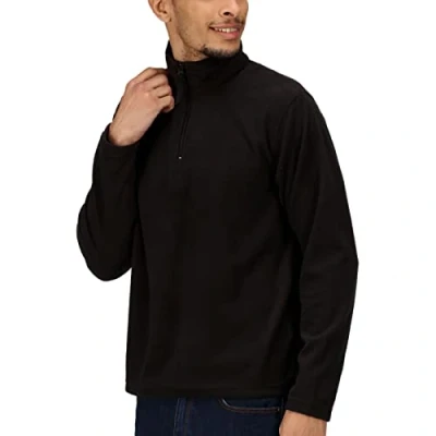 Abbildung von Regatta Micro Zip Neck Fleece, groß, Schwarz