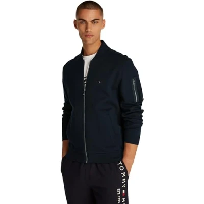 Abbildung von Tommy Hilfiger Essential Intechno Baseball Bomberjacke, Herren, Größe: Small, Desert sky