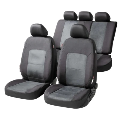 Abbildung von WALSER Ellington ZIPP IT Premium 11865 Sitzschonbezug schwarz/grau Polyester vorne und hinten VOLKSWAGEN: Beetle, Golf 4 Variant, Polo IV Hatchback