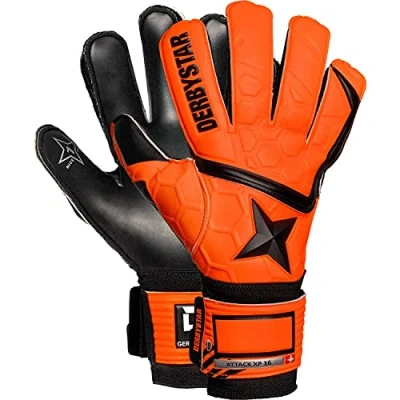 Abbildung von Derbystar Kinder Torwarthandschuhe Attack XP16 Torwarthandschuhe, orange schwarz, 0, 25310
