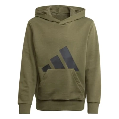 Abbildung von adidas Unisex Kinder Essentials Big Logo Hoodie, Olive strata/Black, 7 8 Years