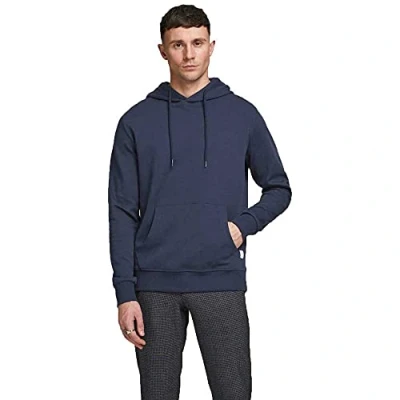 Abbildung von JACK &amp; JONES Herren Jjebasic Noos Hooded Sweatshirt, Navy Blazer, XL EU
