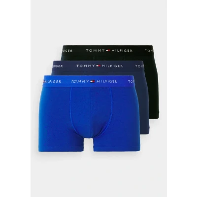 Abbildung von Tommy Hilfiger Signature Trunk 3 PACK Boxershorts, Herren, Größe: Large, Light blue/blue/black