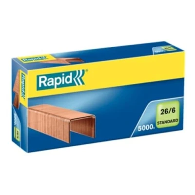 Abbildung von Rapid Heftklammern (26/6 mm, Standard, verkupfert) 5000 Stück