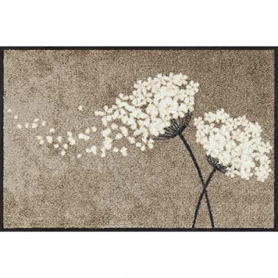 Abbildung von Salonloewe Wishful Blossom waschbar 050 x 075 cm Fußabtreter innen und außen Schmutzfangmatte Türmatte Blumen Design