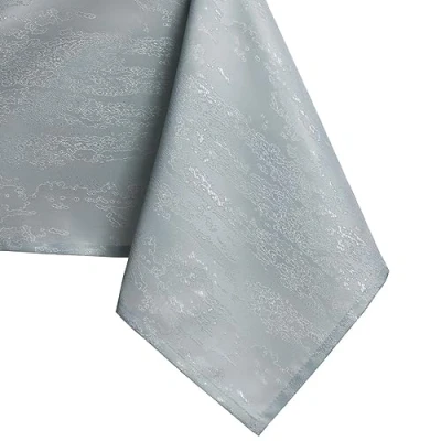 Abbildung von AmeliaHome Tischdecke 120x120 cm Tischtuch Tafeldecke Fleckschutz Lotuseffekt Abwaschbar Wasserabweisend Ornament Vesta silber