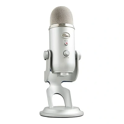 Abbildung von Blue Microphones Yeti Professionelles USB Mikrofon für Aufnahmen, Streaming, Podcasting, Broadcasting, Gaming, Voiceover und mehr, Plug &#039;n Play auf PC Mac Silber