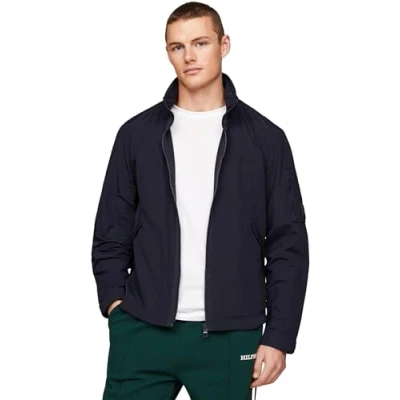 Abbildung von Tommy Hilfiger MIX Stand Collar Jacket Leichte Jacke, Herren, Größe: XXL, Desert sky
