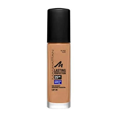 Abbildung von Manhattan Cosmetics Lasting Perfection Foundation Foundation, Damen, Größe: 30 ml, True nude