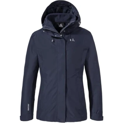 Abbildung von Schöffel Damen 3in1 Jacket Style Okere WMS, wasserdichte, atmungsaktive Outdoorjacke mit herausnehmbarer Fleecejacke, warme Jacke verstellbarer Kapuze, navy blazer, 38