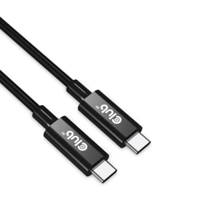 Abbildung von Club3D CAC 1579 USB4 Gen3x2 Type C Bi Direktionale Kabel 8K60Hz oder 4K120Hz, Data 40Gbps, PD 240W(48V/5A) EPR St/St 3m