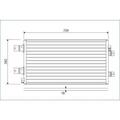Abbildung von VALEO 814003 Klimakondensator ohne Trockner Aluminium 382 R 134a OPEL: Movano A Van