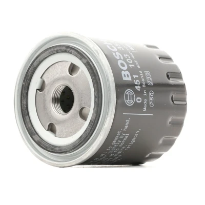Abbildung von BOSCH 0 451 103 353 Ölfilter M 20 x 1,5 mit zwei Rücklaufsperrventilen Anschraubfilter JEEP: Cherokee II, CJ5 CJ8 Off Road Convertible