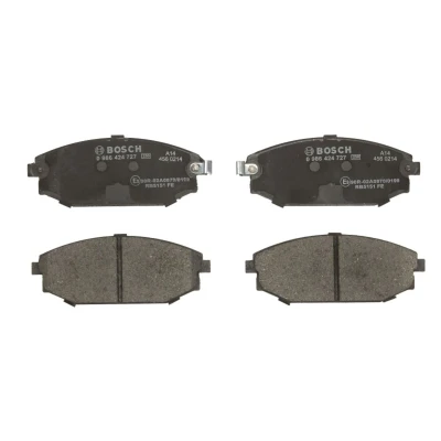 Abbildung von BOSCH 0 986 424 727 Bremsbelagsatz Low Metallic mit akustischer Verschleißwarnung Anti Quietsch Blech