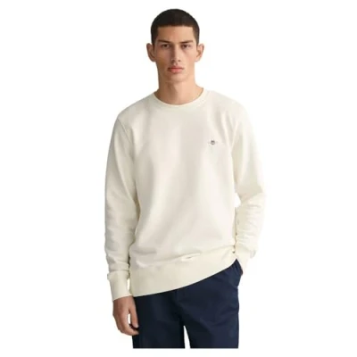 Abbildung von GANT REG Shield Cneck Sweatshirt, Herren, Größe: XS, Eggshell