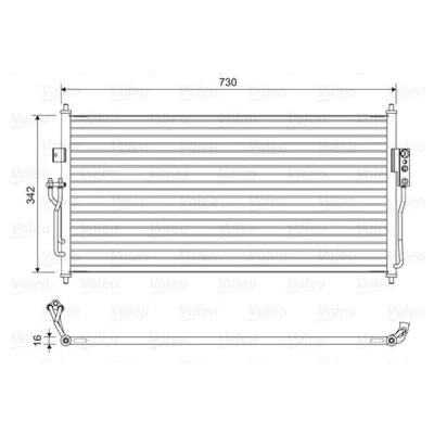 Abbildung von VALEO 822583 Klimakondensator ohne Trockner Aluminium 342