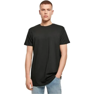Abbildung von Build Your Brand Shaped Long Tee, M, Black