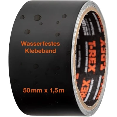 Abbildung von T Rex 827 00 Waterproof Tape Wasserdichtes, wetterfestes Reparaturband zum Befestigen und Abdichten 50mm x 1,5m