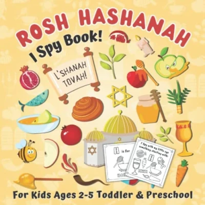 Abbildung von I Spy Rosh Hashanah Book for Kids: A Fun Coloring &amp; Guessing Game Toddlers Ages 2 5 Boys and Girls Great Yom Kippur Gift ... (The Jewish Activity Children)