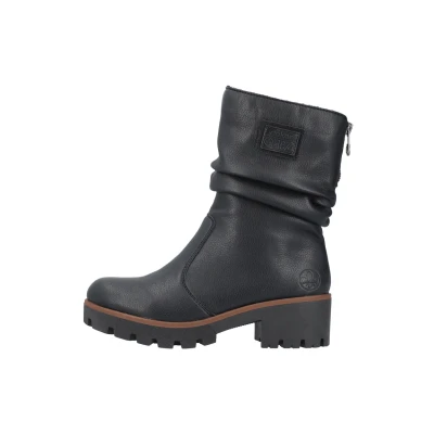 Abbildung von Rieker Plateaustiefelette, Damen, Größe: 41, Schwarz Schuhe