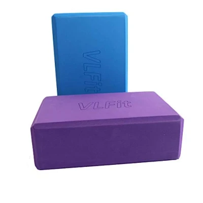 Abbildung von VLFit 2er Set Yoga Blöcke/Yogablock Wählen Sie Ihre Farbe und Größe (LILA BLAU)