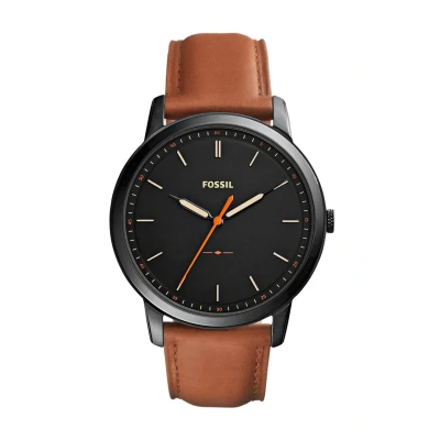 Abbildung von Fossil THE Minimalist Uhr, Herren, Größe: One Size, Braun