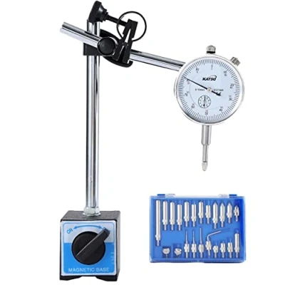 Abbildung von KATSU Messuhr DTI 010 mm mit Magnetfuß und 22 Stück Anzeigepunkt Kit, Hochpräzisions Messwerkzeug 40111965